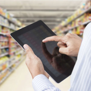 Consumer shopping with tablet